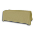 6' Blank Solid Color Polyester Table Throw - Toast